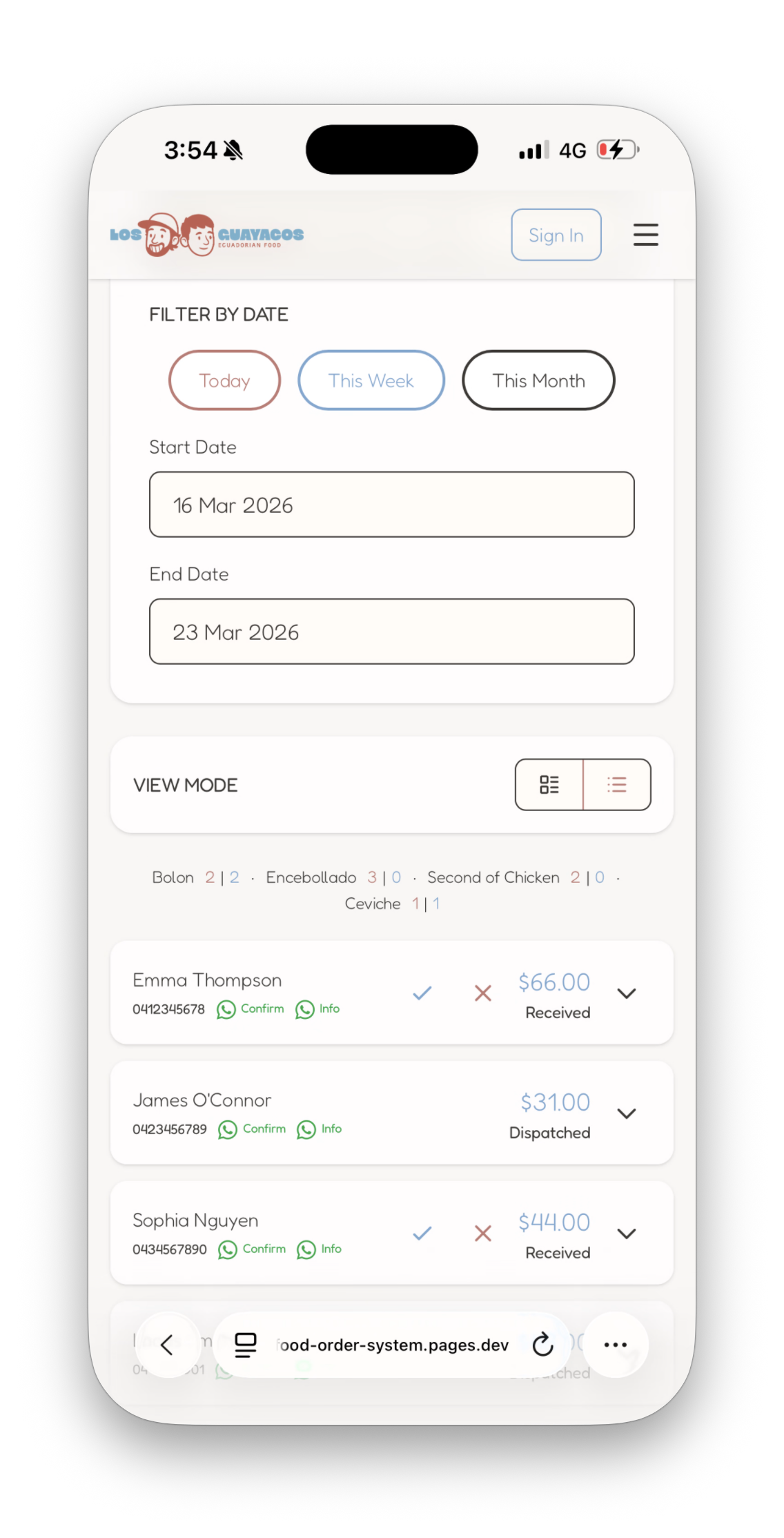 Los Guayacos mobile version