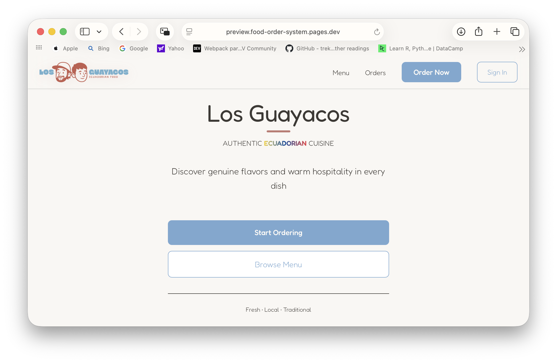 Los Guayacos web version